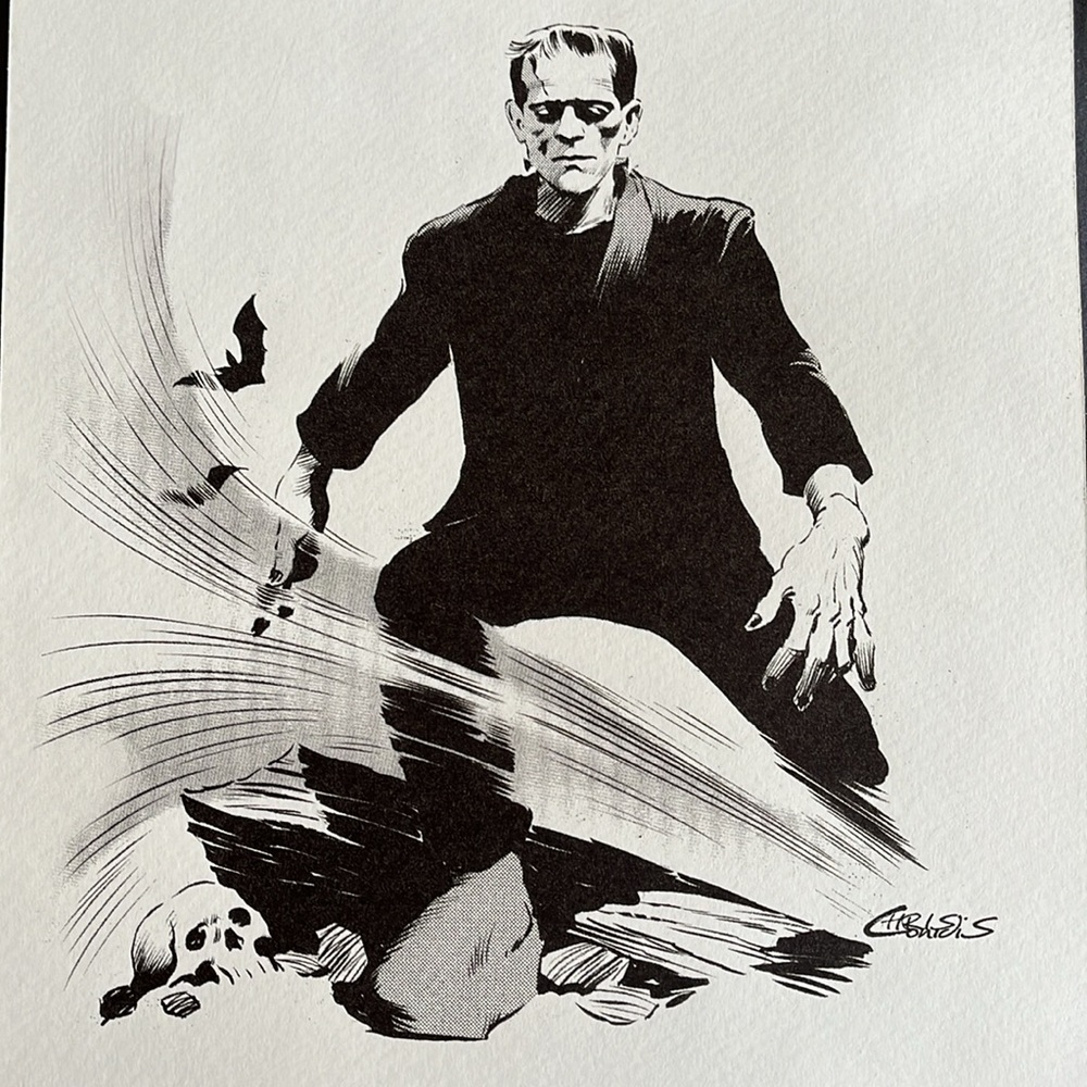 Frankenstein Monster Art Print 11x14